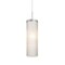 Besa Lighting Friz Cord Pendant, White Linen, Satin Nickel Finish, 1x9W LED 1JT-FRIZLN-LED-SN - alternate 1